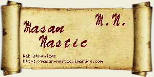 Mašan Nastić vizit kartica